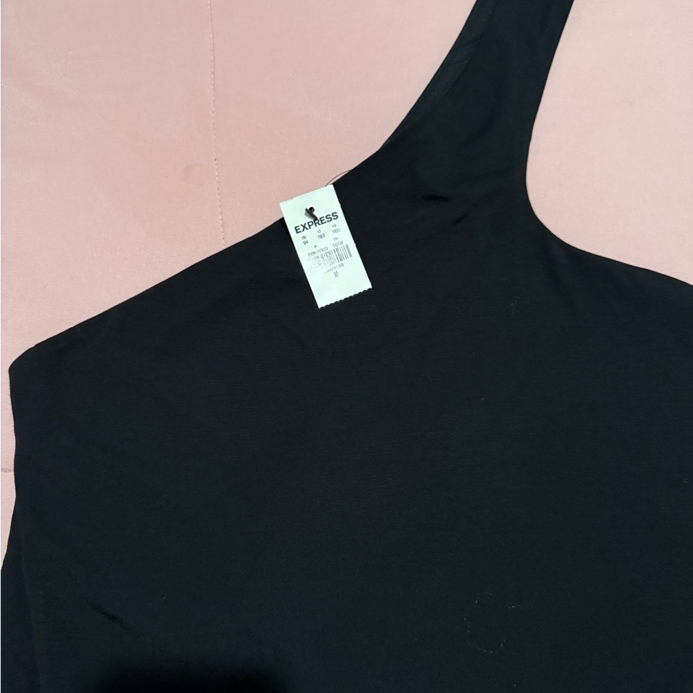 Express Elegant Black One-Shoulder Dress